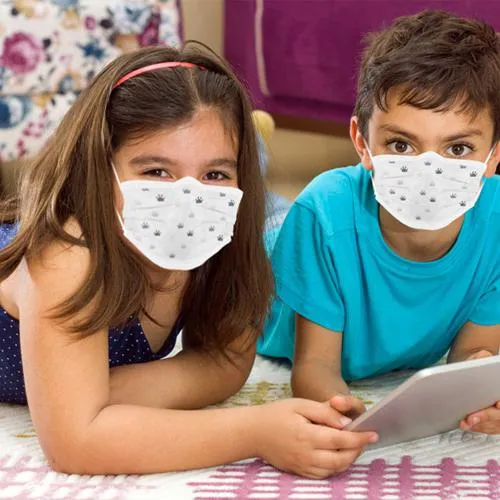 50-Pieces: Kids Disposable Face Masks