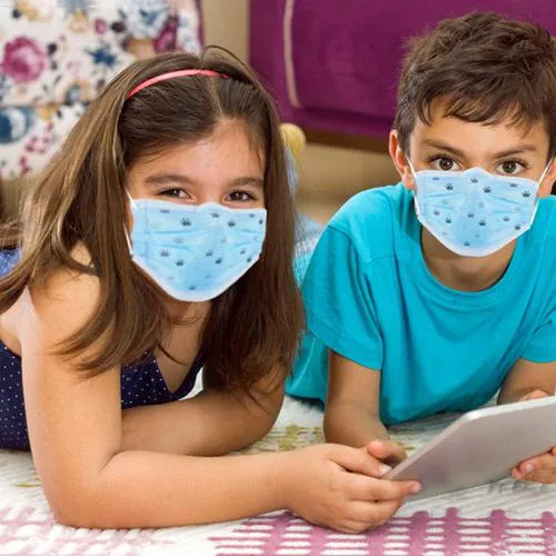 50-Pieces: Kids Disposable Face Masks