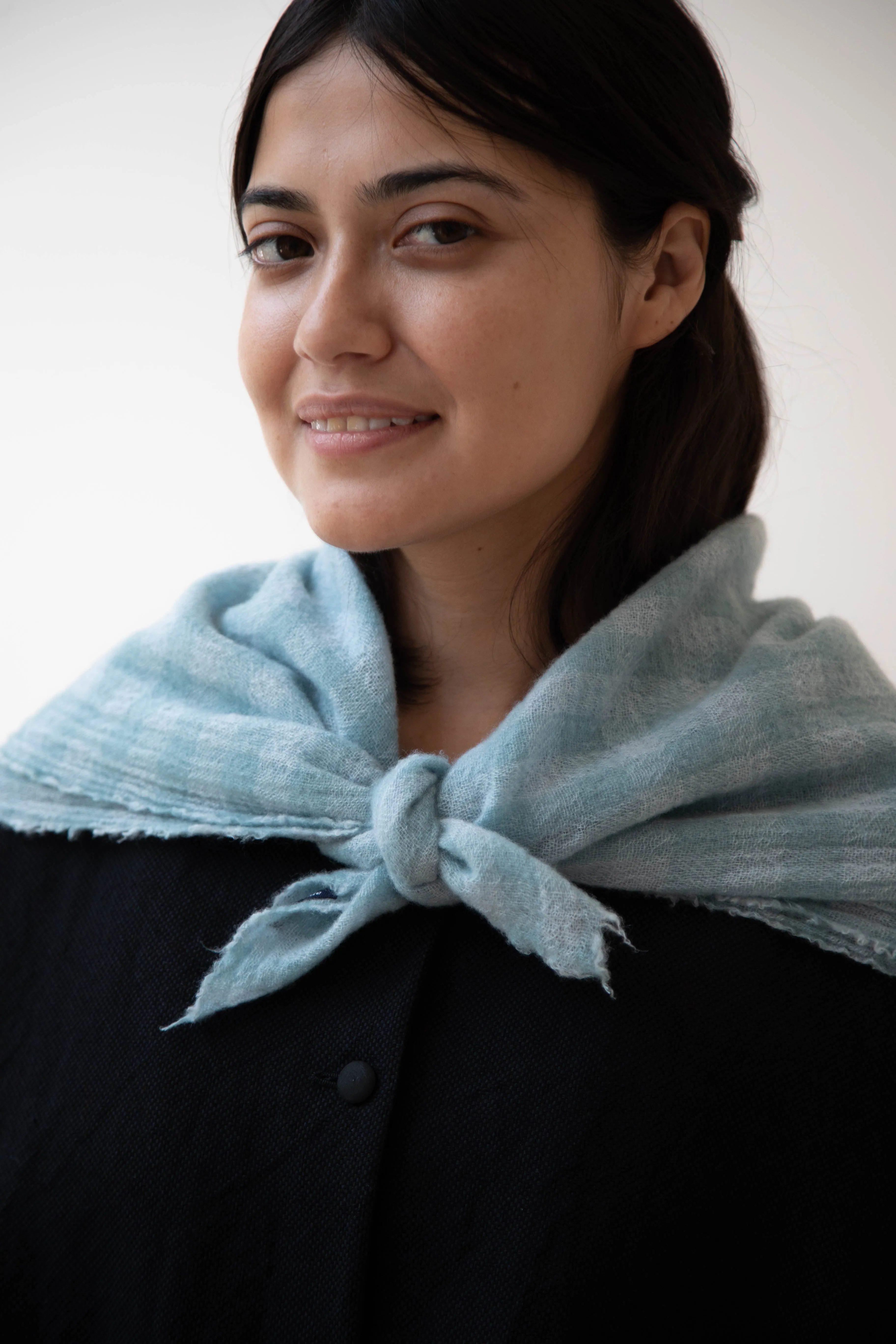 Apuntob | Medium Cashmere Scarf in Sea