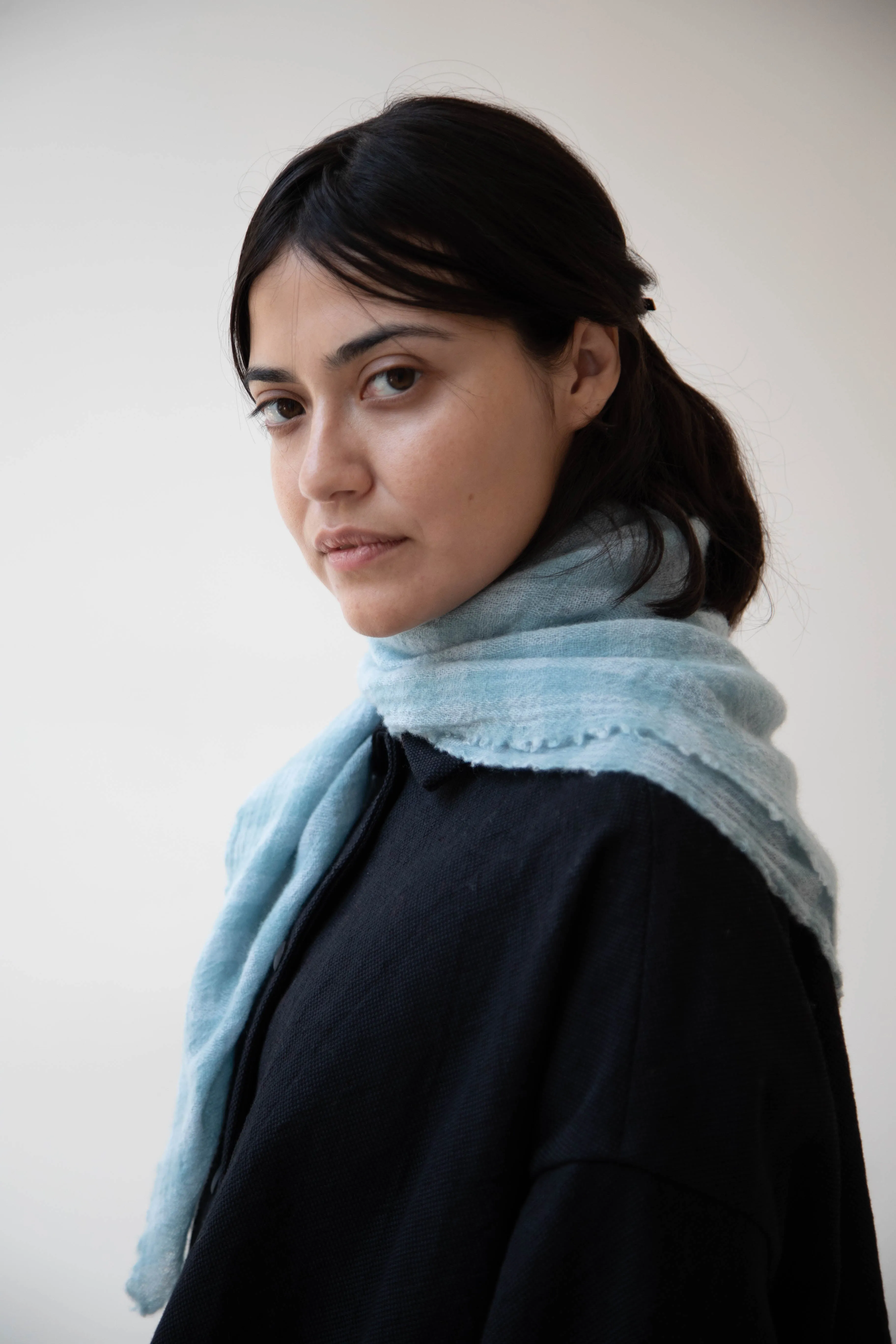 Apuntob | Medium Cashmere Scarf in Sea