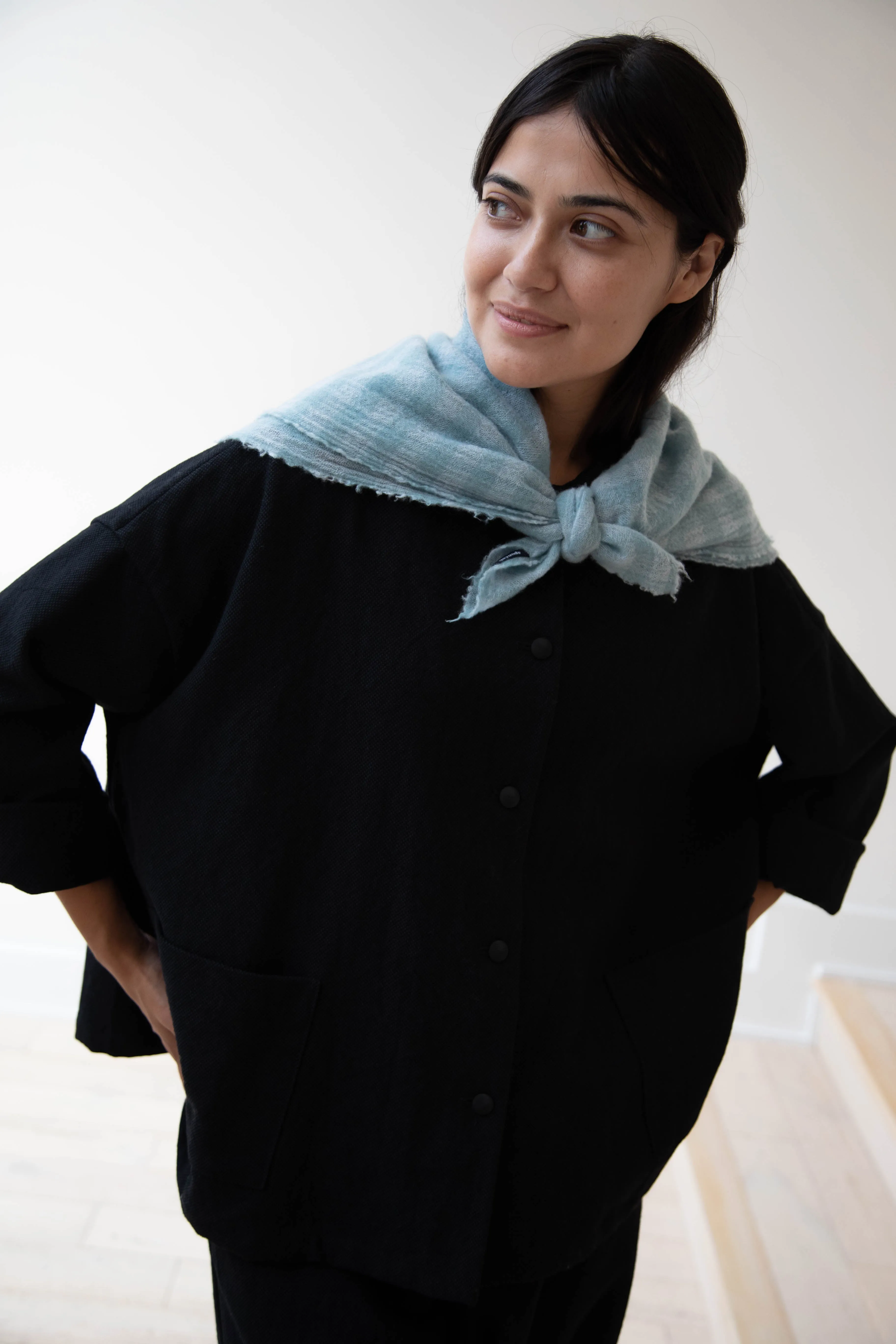 Apuntob | Medium Cashmere Scarf in Sea