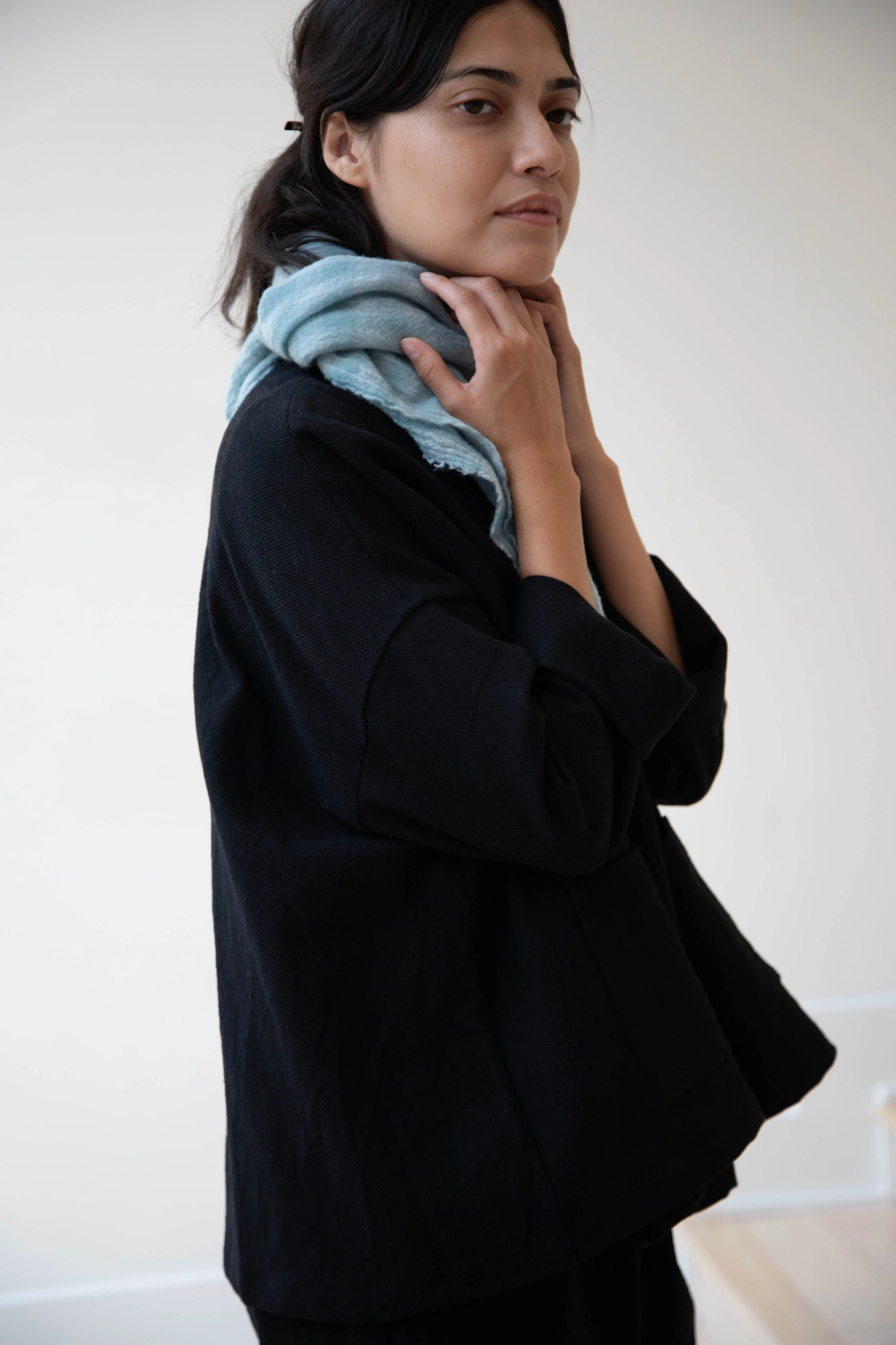 Apuntob | Medium Cashmere Scarf in Sea