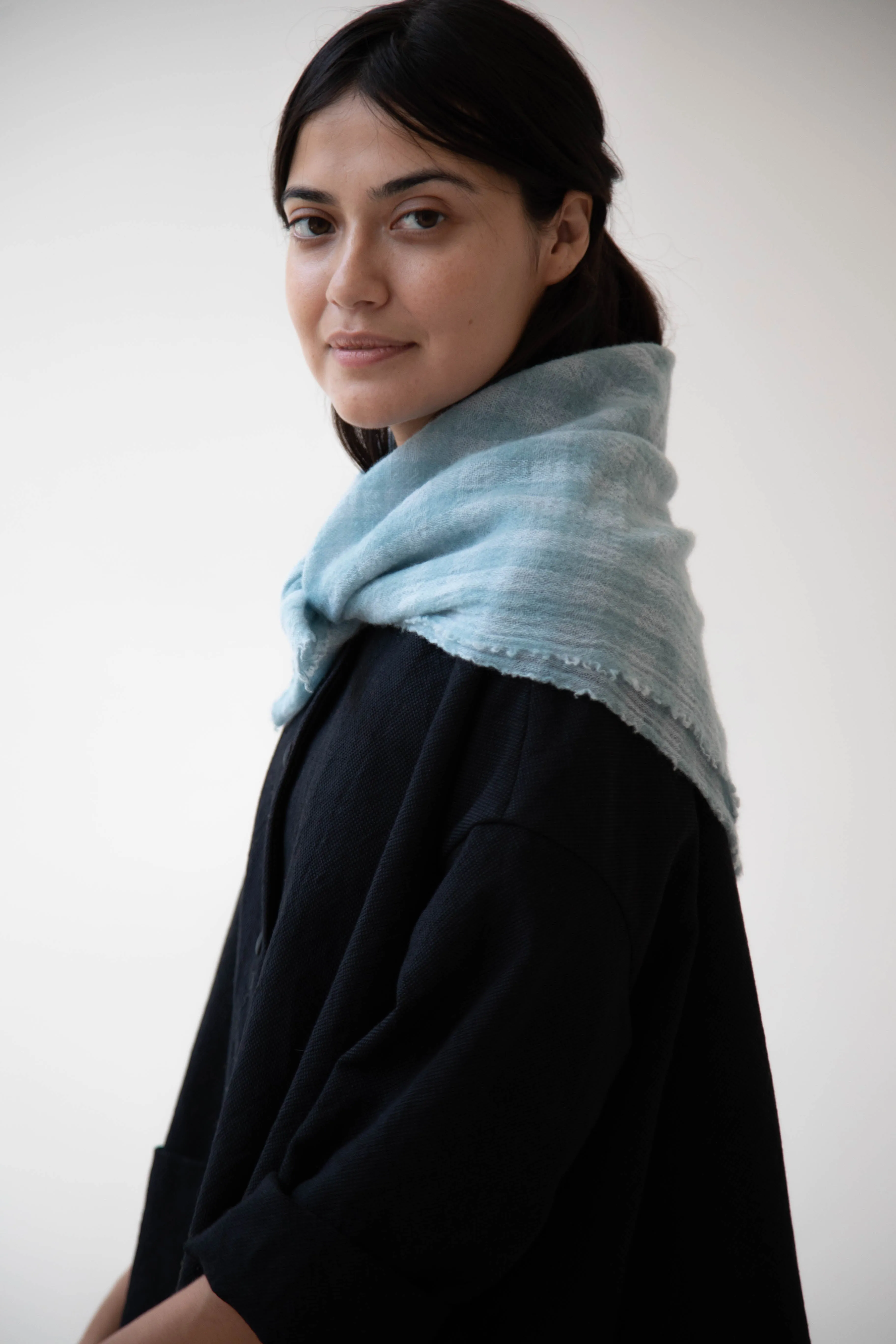 Apuntob | Medium Cashmere Scarf in Sea