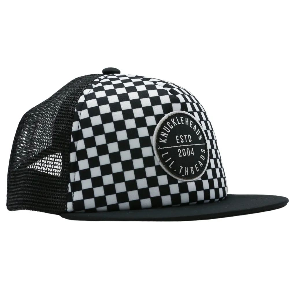 Black and White Checkers Trucker Hat | Baby and Infant Hats