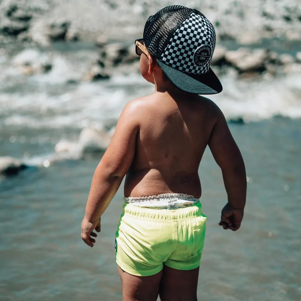 Black and White Checkers Trucker Hat | Baby and Infant Hats