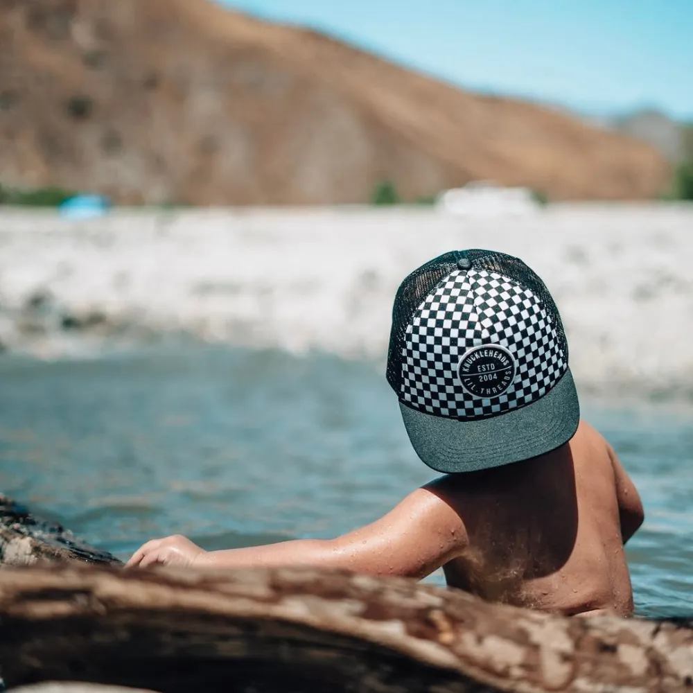 Black and White Checkers Trucker Hat | Baby and Infant Hats