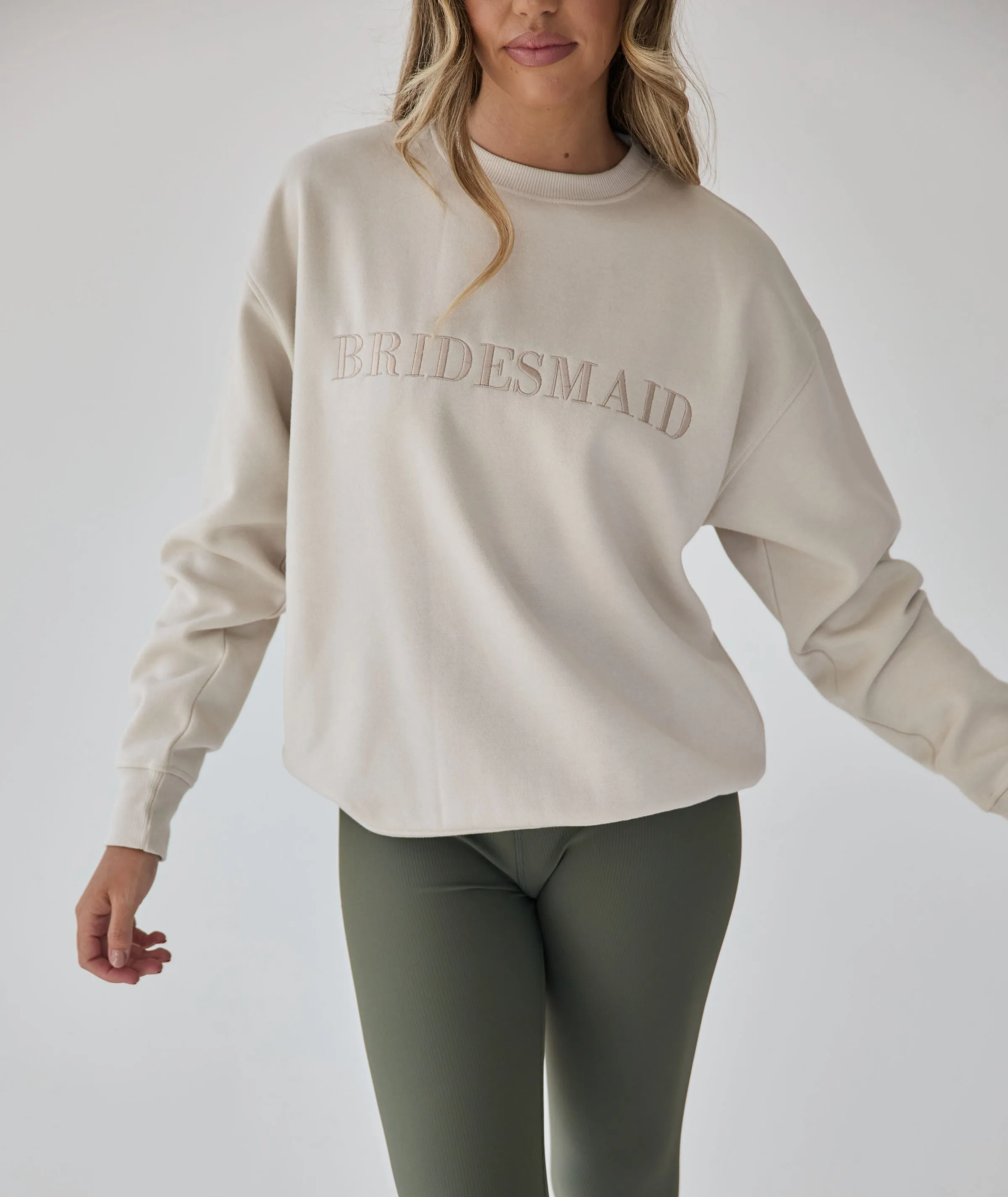 Bridesmaid Statement Sweatshirt - Champagne