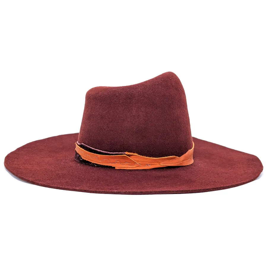 Burnished Copper Asymmetrical - Custom Felt Hat