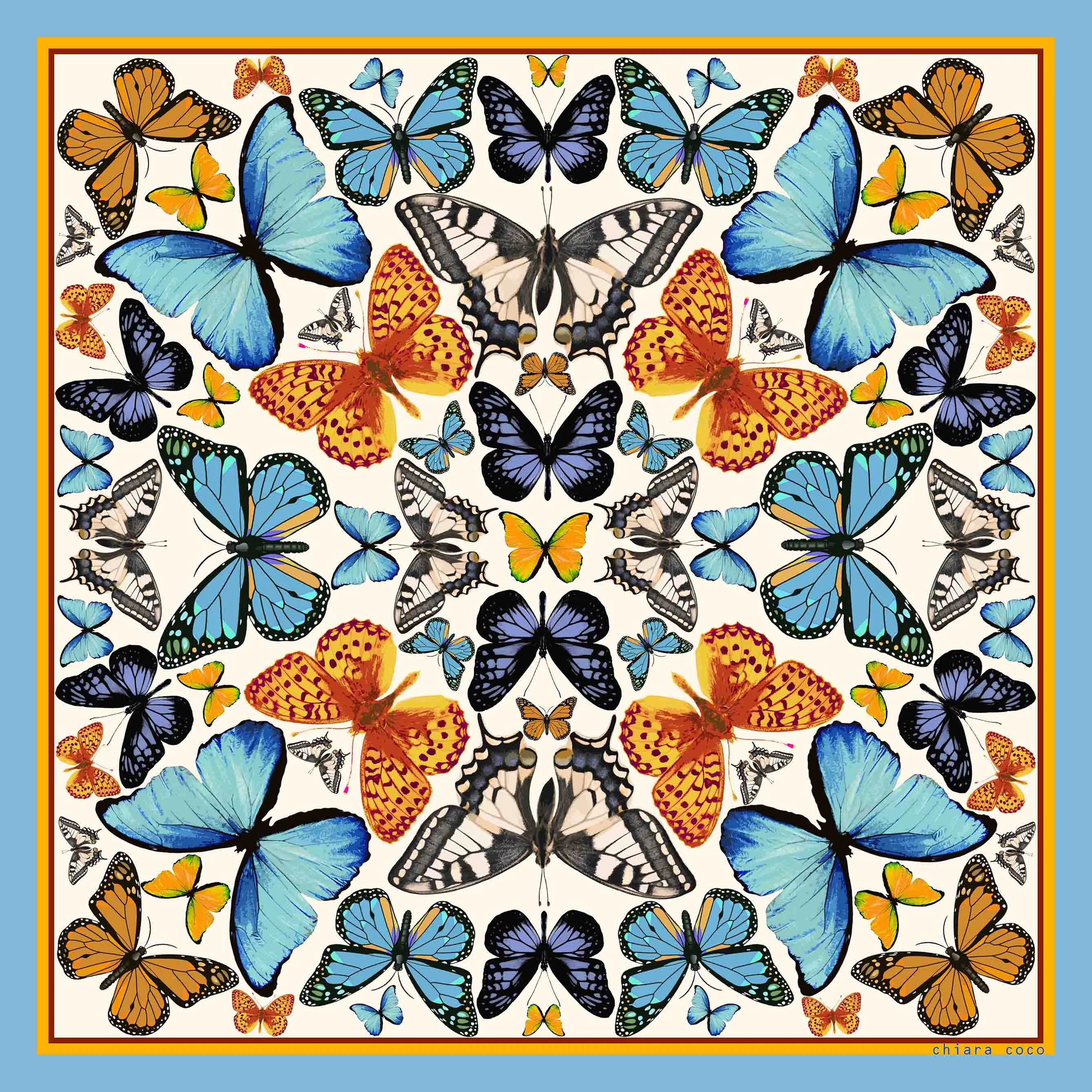 chiara coco Butterfly Kingdom Powder Blue CC267-2 70cm