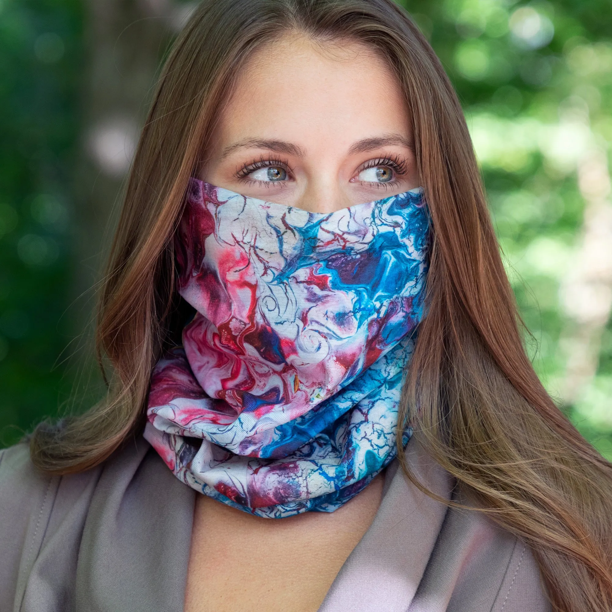 Colorful Print Lightweight Neck Warmer