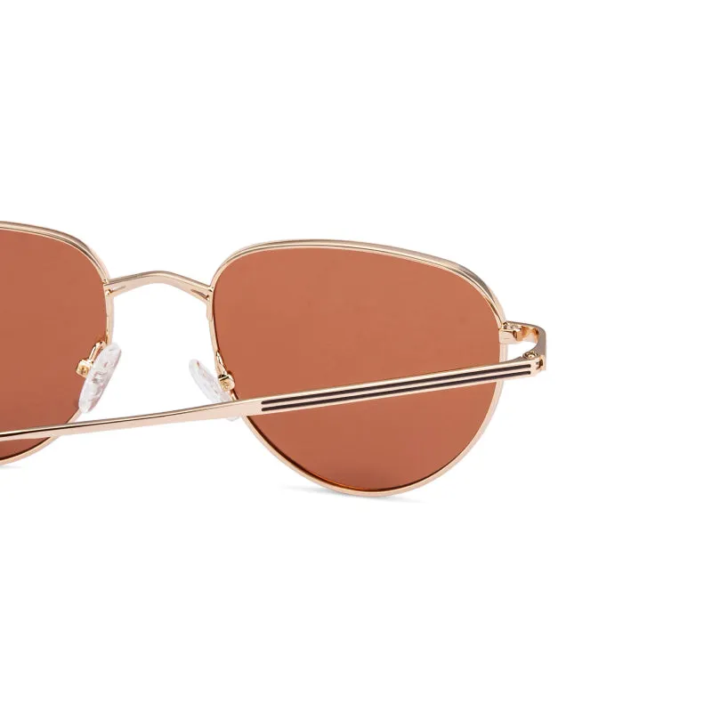 Gold round sunglasses