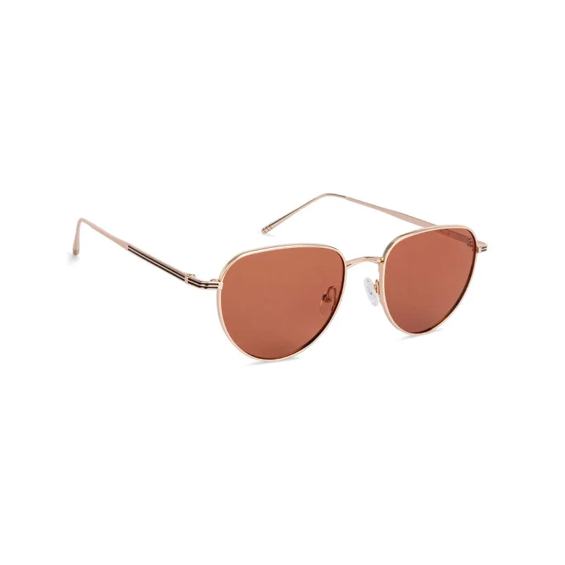 Gold round sunglasses