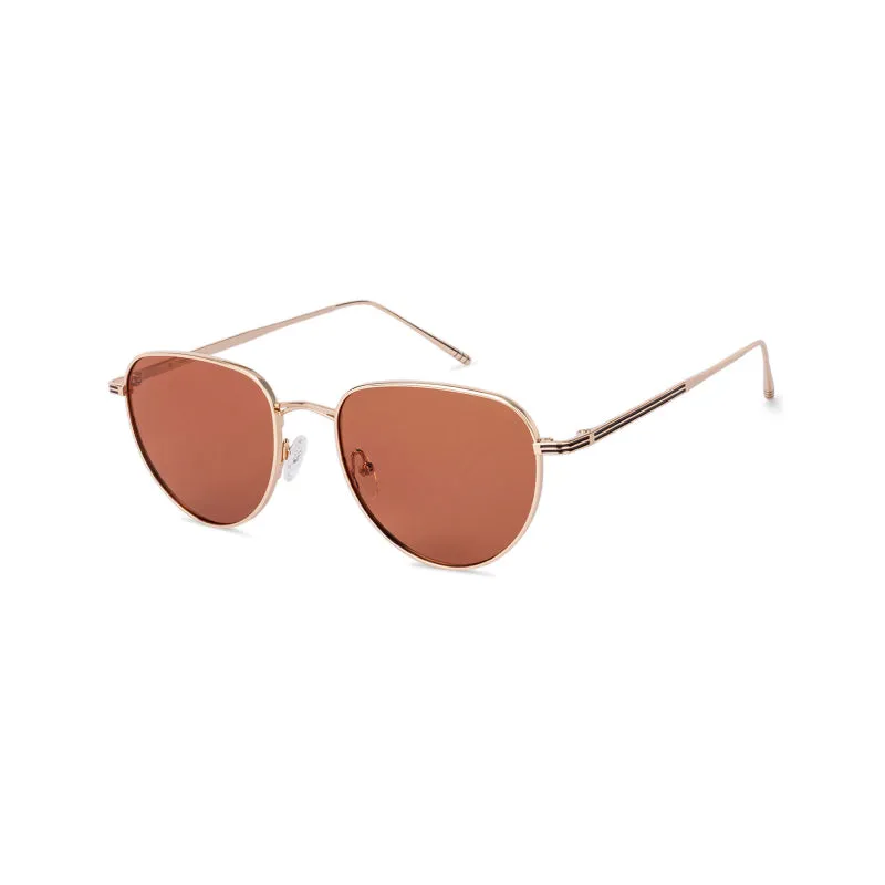 Gold round sunglasses