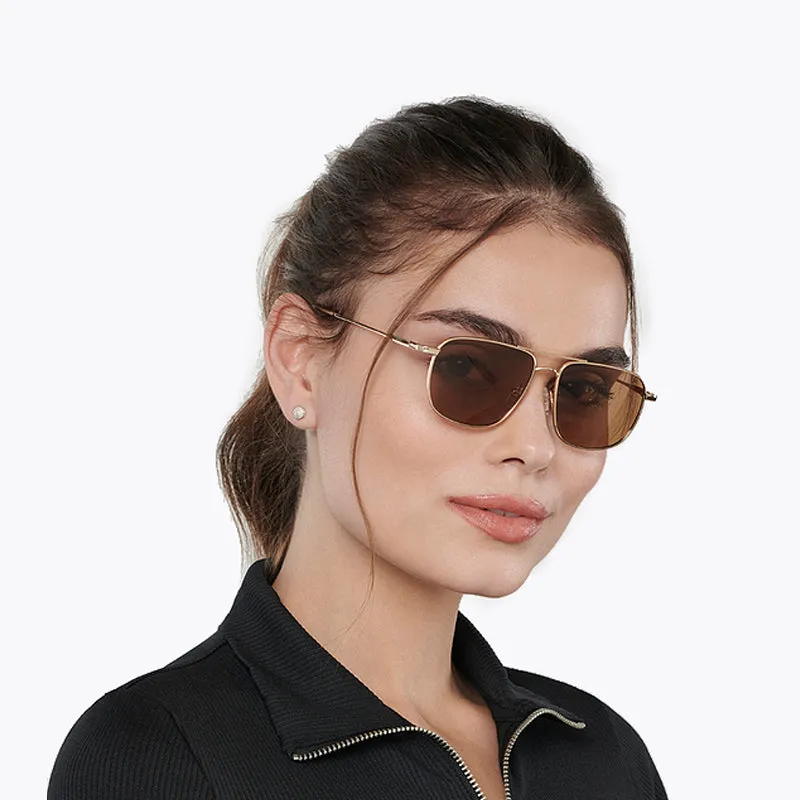 Gold round sunglasses