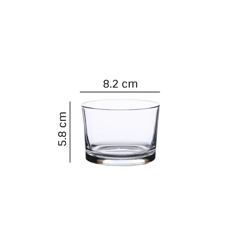 Grande Dessert Glasses Clear Crystal Serveware | Set of 6 | 3 x 2 inches | 200ml