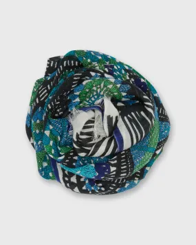 Granny Scarf in Green/Blue