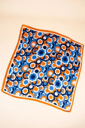 Groovy Boho Floral Orange Polyester Scarf