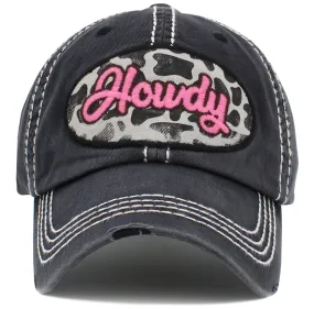 KBV-1495 Howdy Cow Print Black