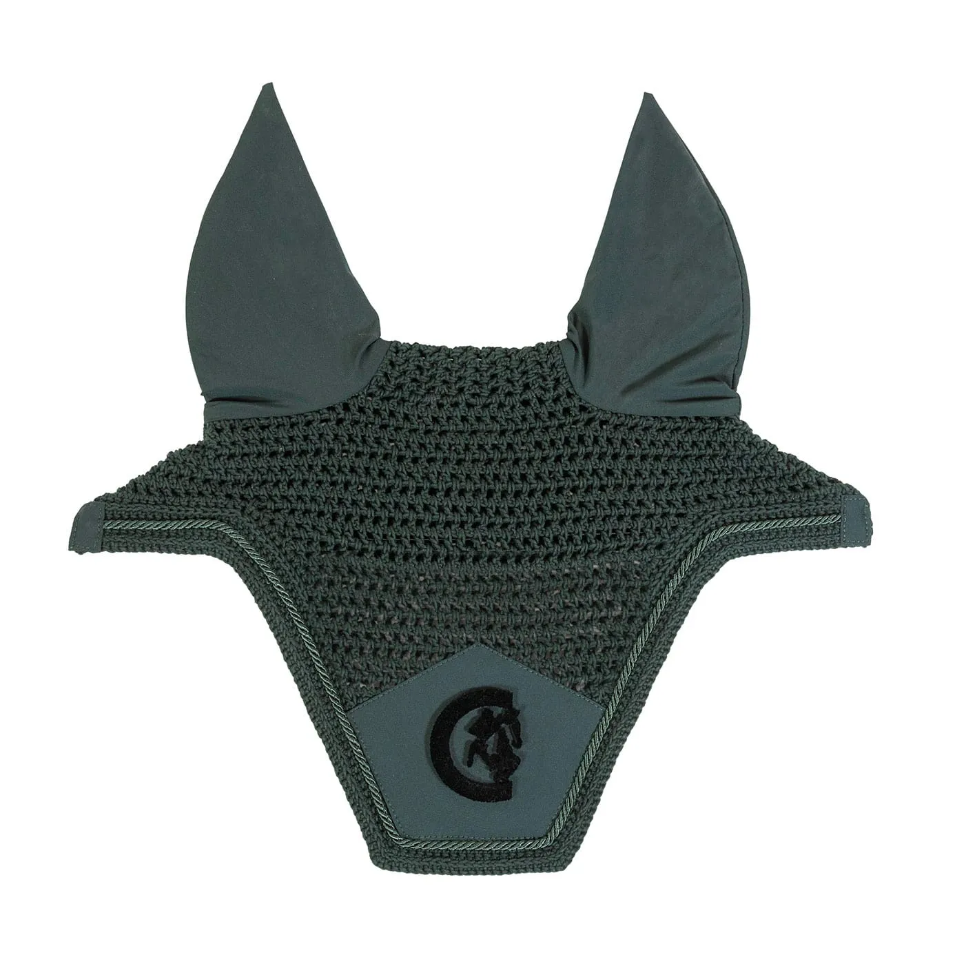 Kentucky Horsewear Wellington 3D Logo Fly Veil - Pine Green