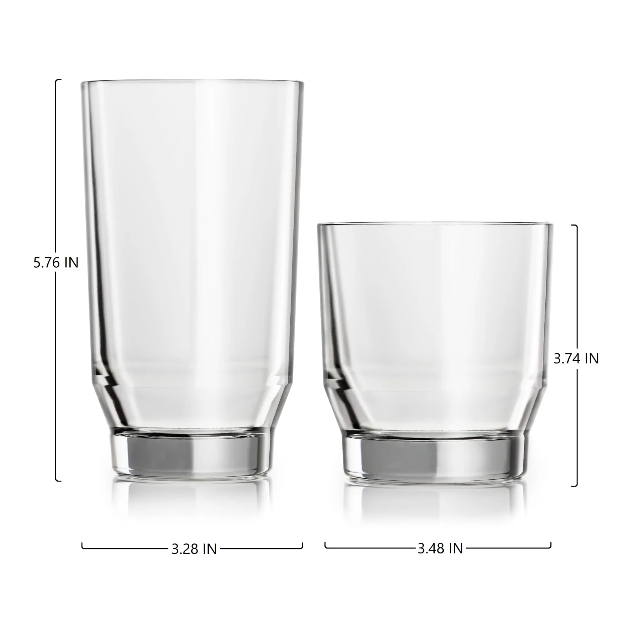 Libbey Merida 8 Piece Tumbler and Rocks Glass Set