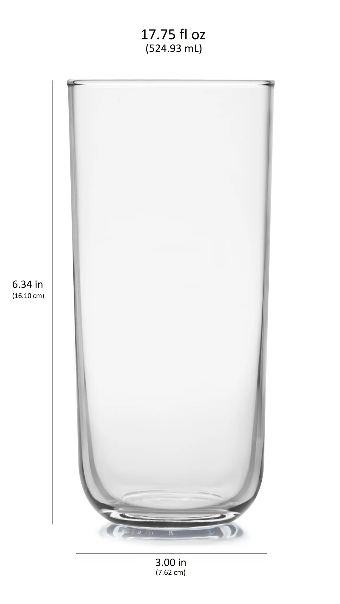 Libbey Polaris Tumbler Glasses, Axis, 17.75 ounce, Set of 8