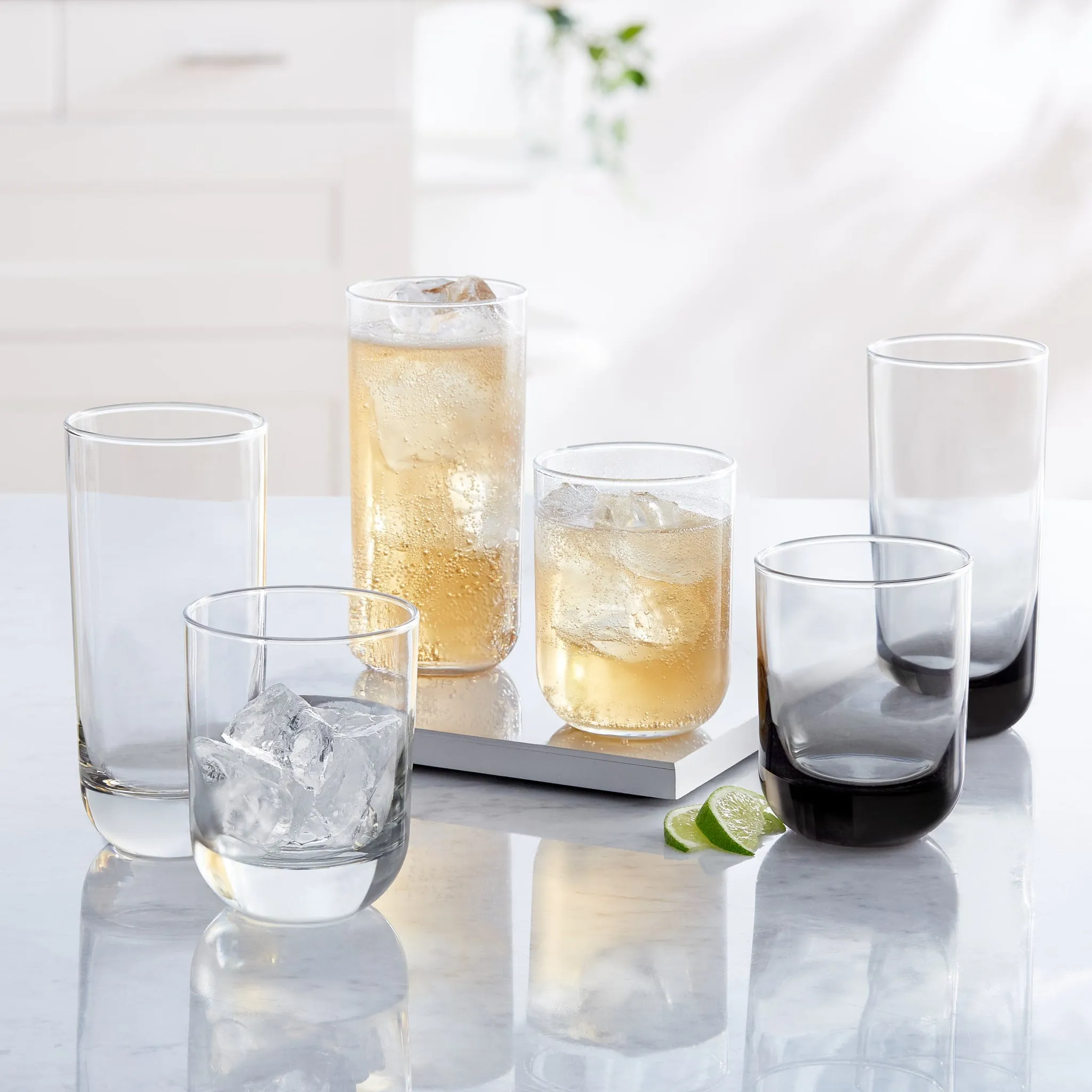 Libbey Polaris Tumbler Glasses, Axis, 17.75 ounce, Set of 8