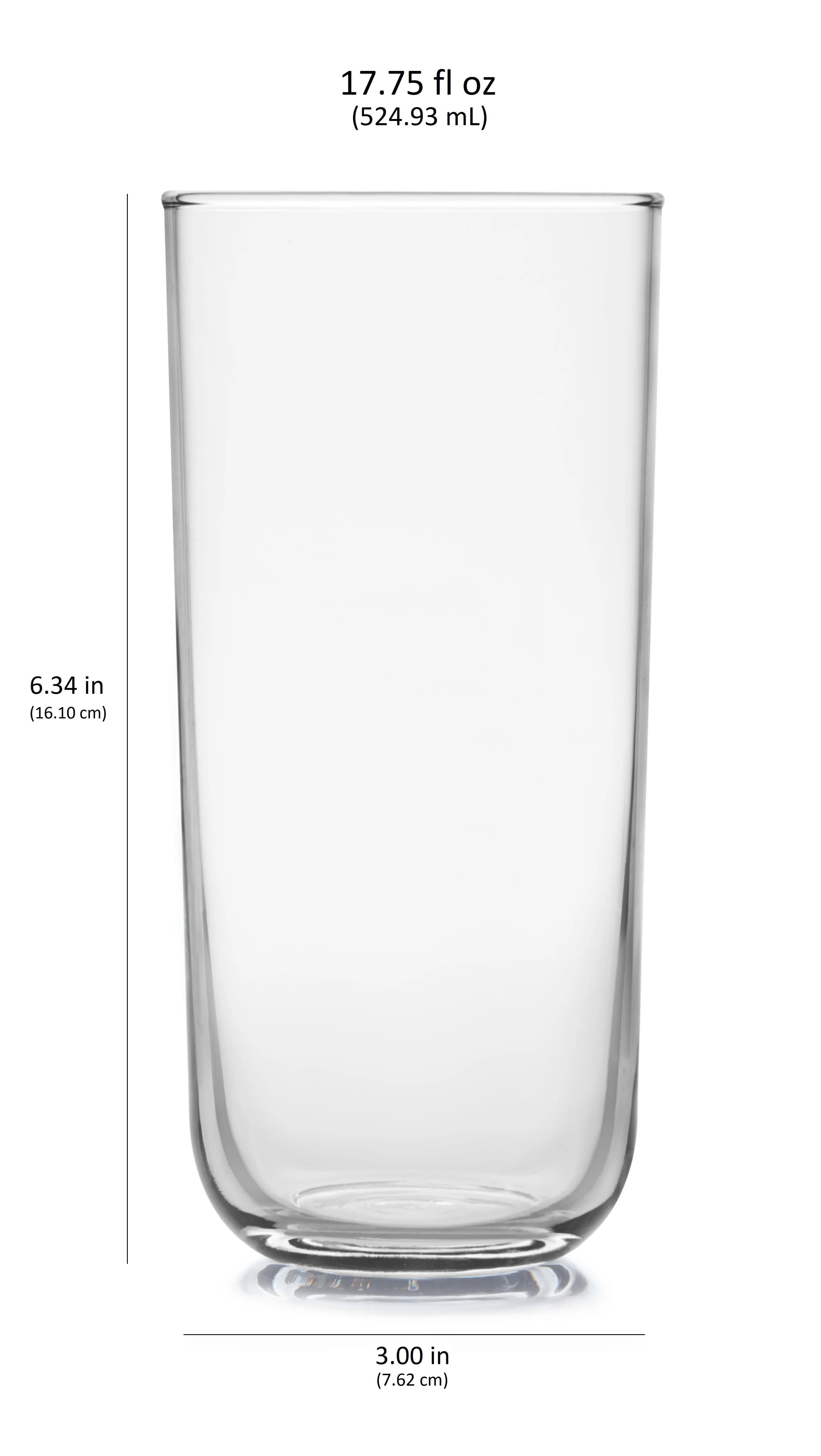 Libbey Polaris Tumbler Glasses, Axis, 17.75 ounce, Set of 8