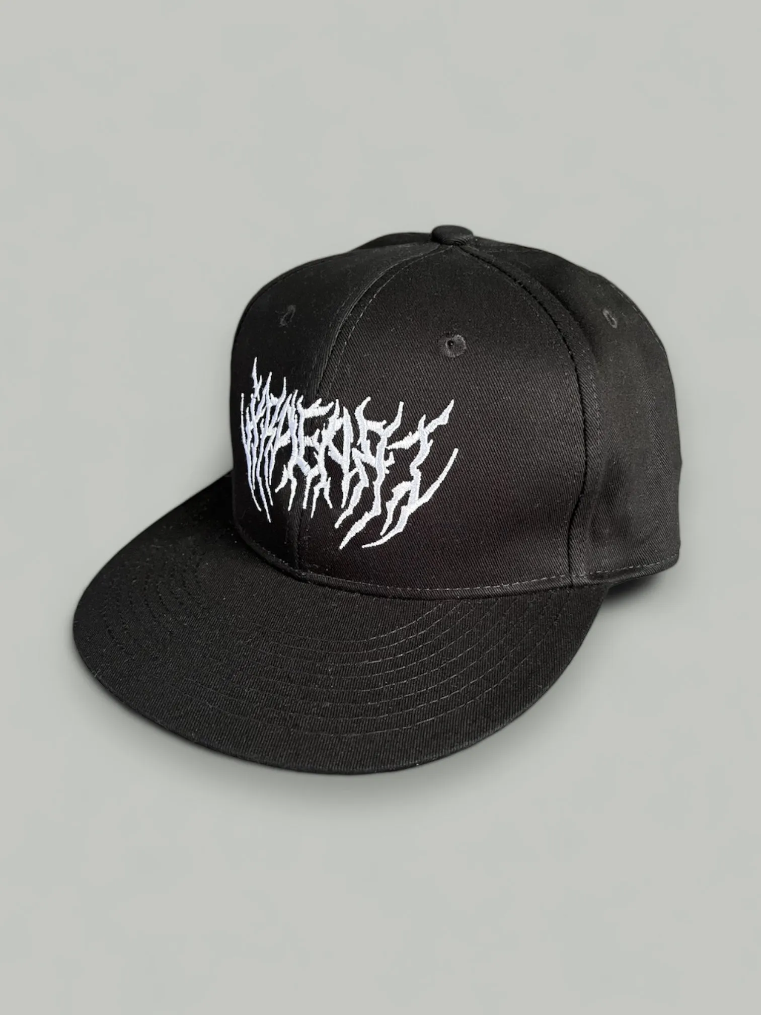 METAL LOGO White Embroidered Snapback