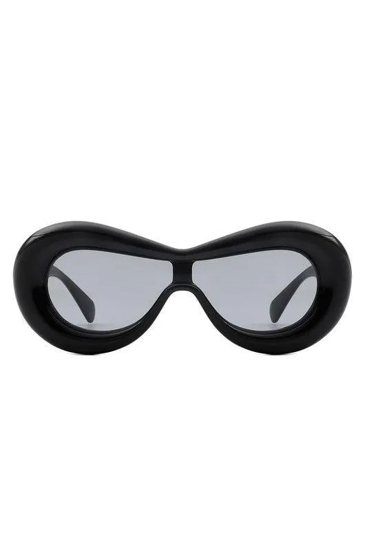 Oversize Retro Oval Modern Chic Fashion Sunglasses