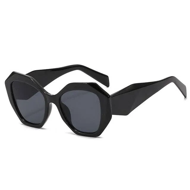 Oversized Retro Polygon Sunglasses