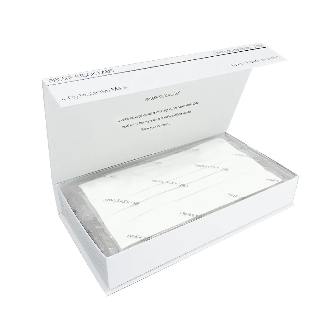 Petite 4-Ply Protective Mask - Monochrome Series - White (Pack of 10)