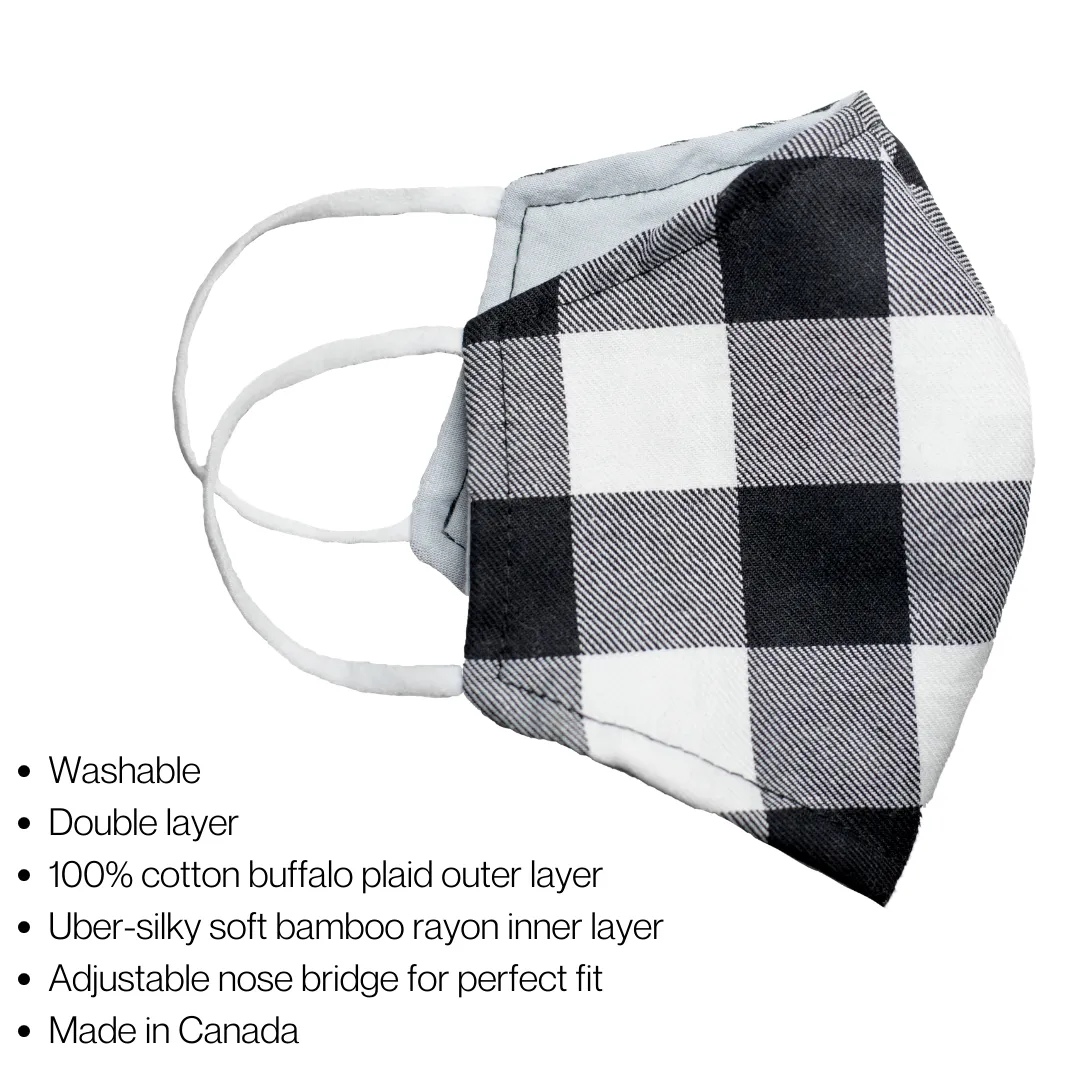 POOK PPE MASK (Black/Grey Plaid)