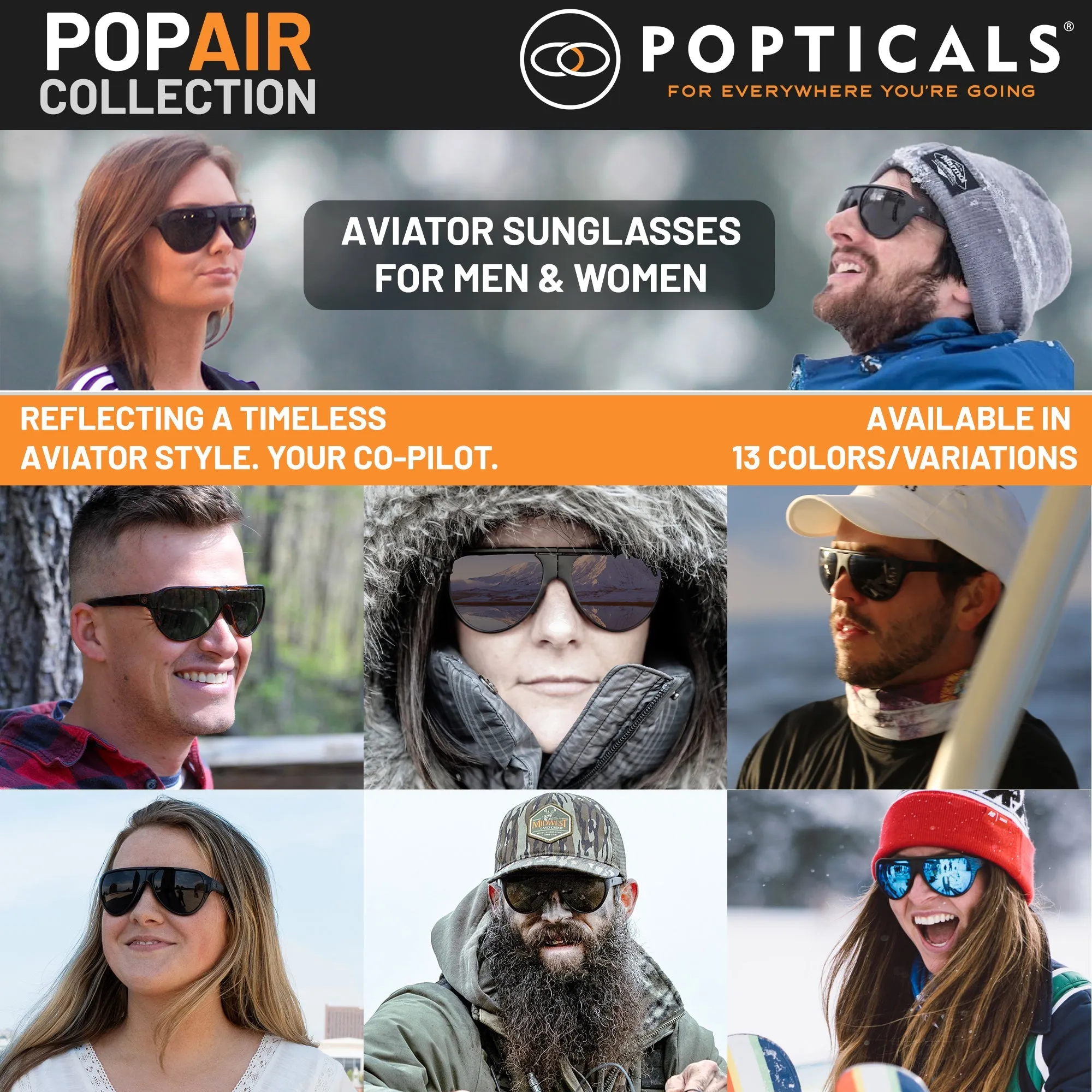 POPAIR | Non-Polarized, Gloss Black, Gray Lens