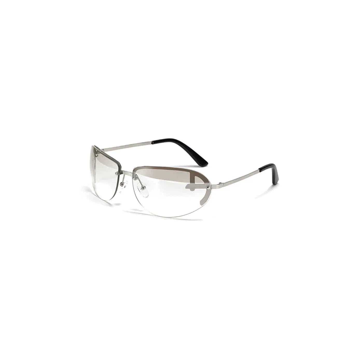 Rimless Clear Modern Slim Sunglasses