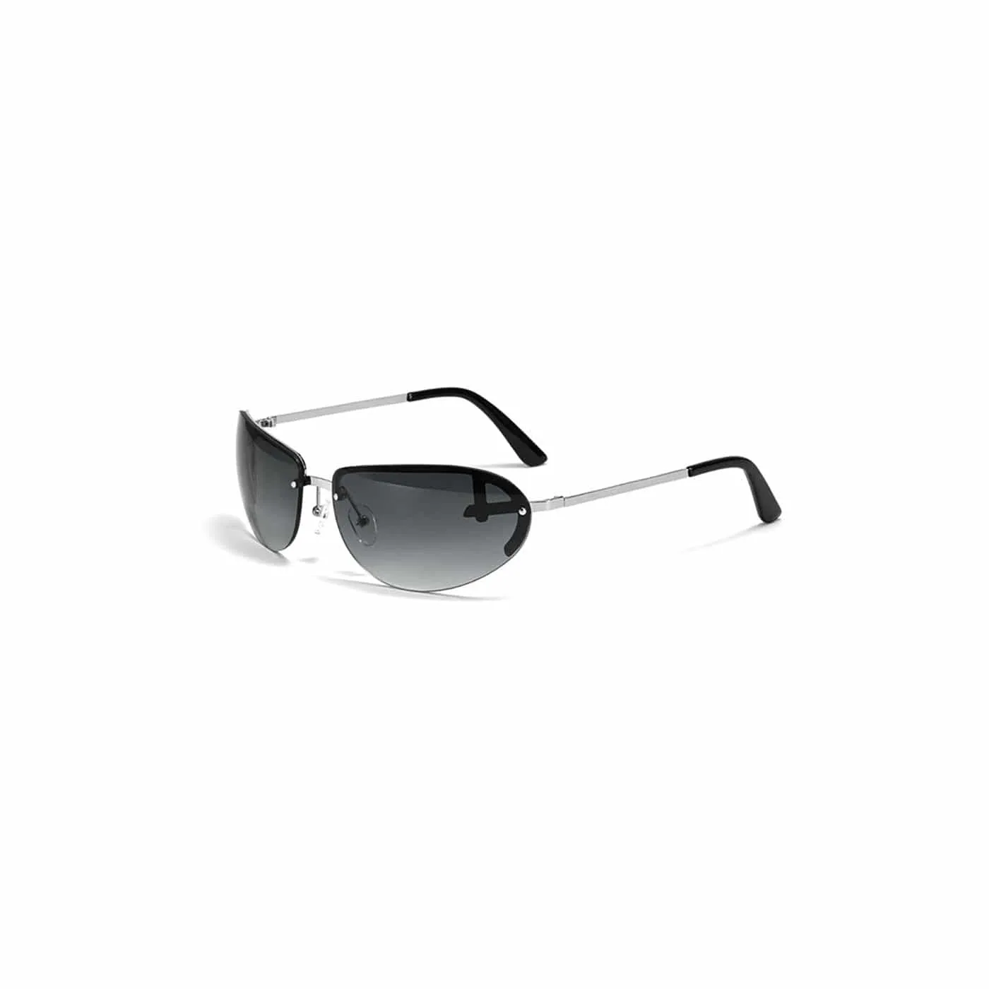 Rimless Clear Modern Slim Sunglasses