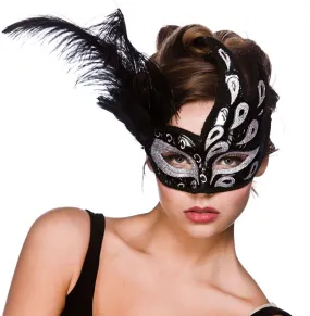 Salerno Eyemask Black/Silver Chic Italian Style Accessory