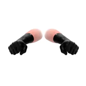 Shots Toys Fist it Black Latex Short Gloves