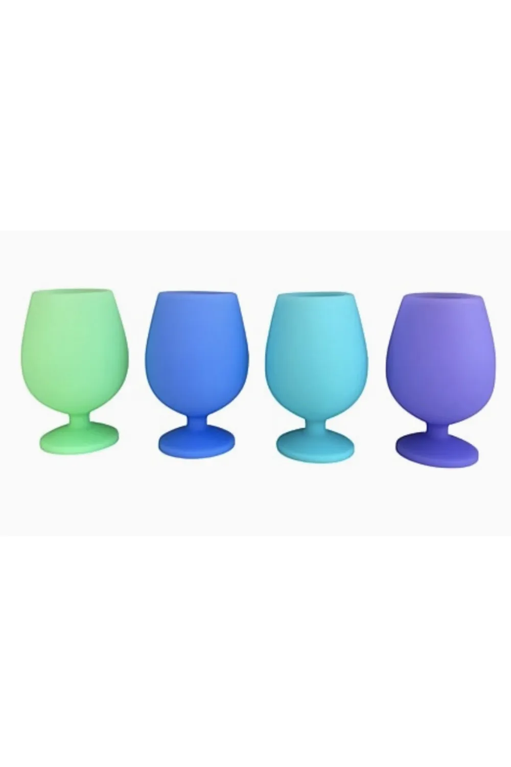 Silicone Wine Glass Set of 4 - SHORT Marine