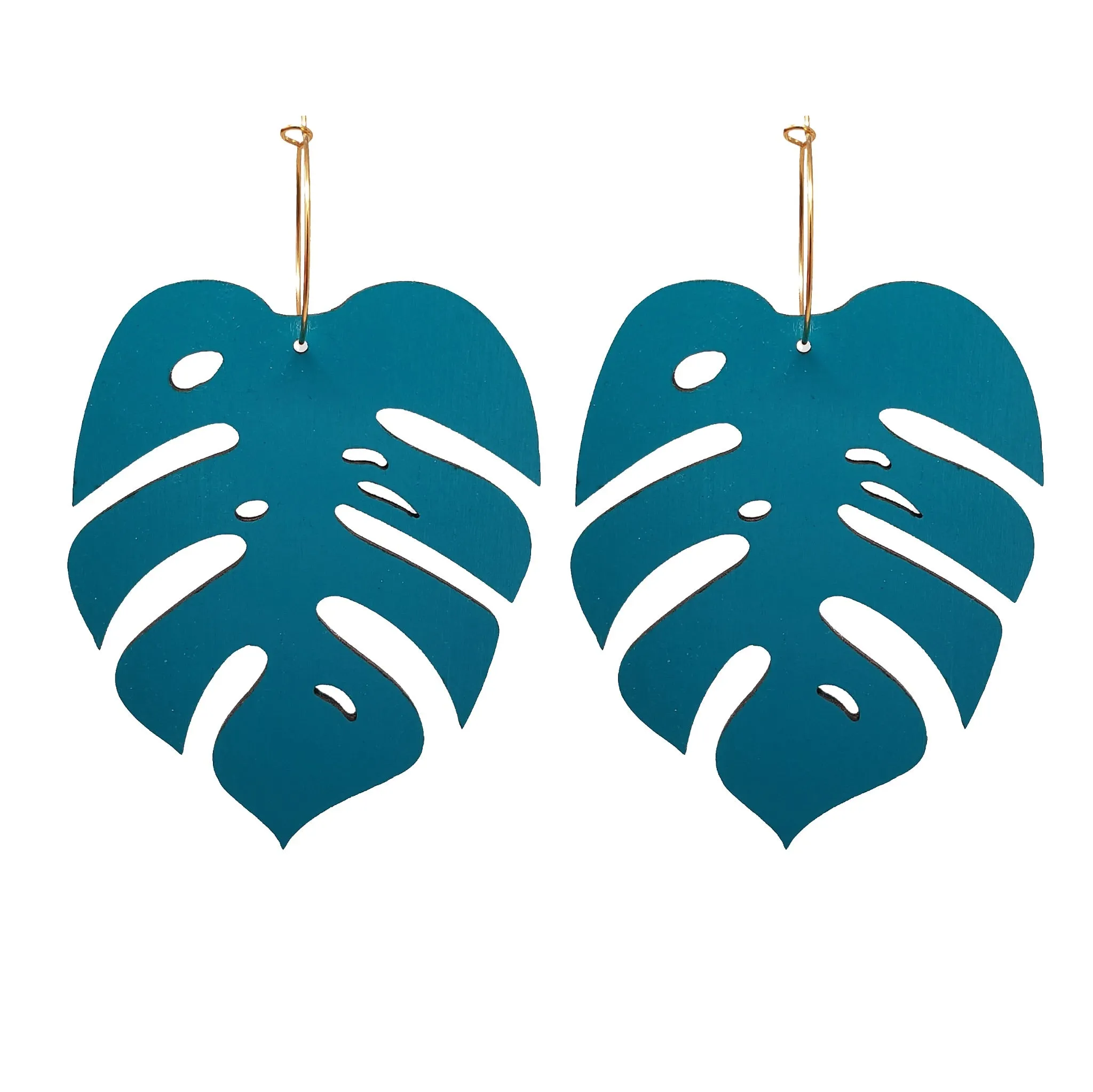 Statement Monstera Hoops