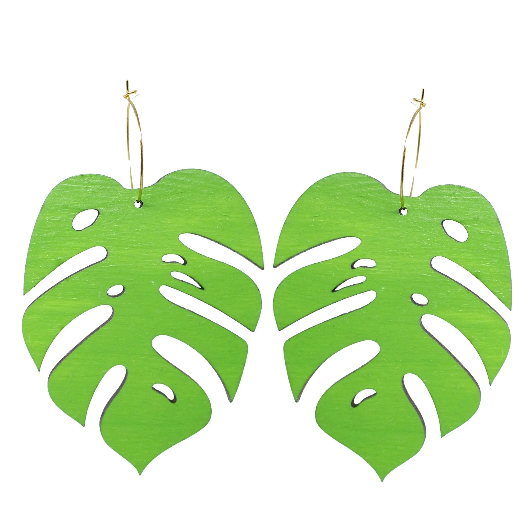 Statement Monstera Hoops