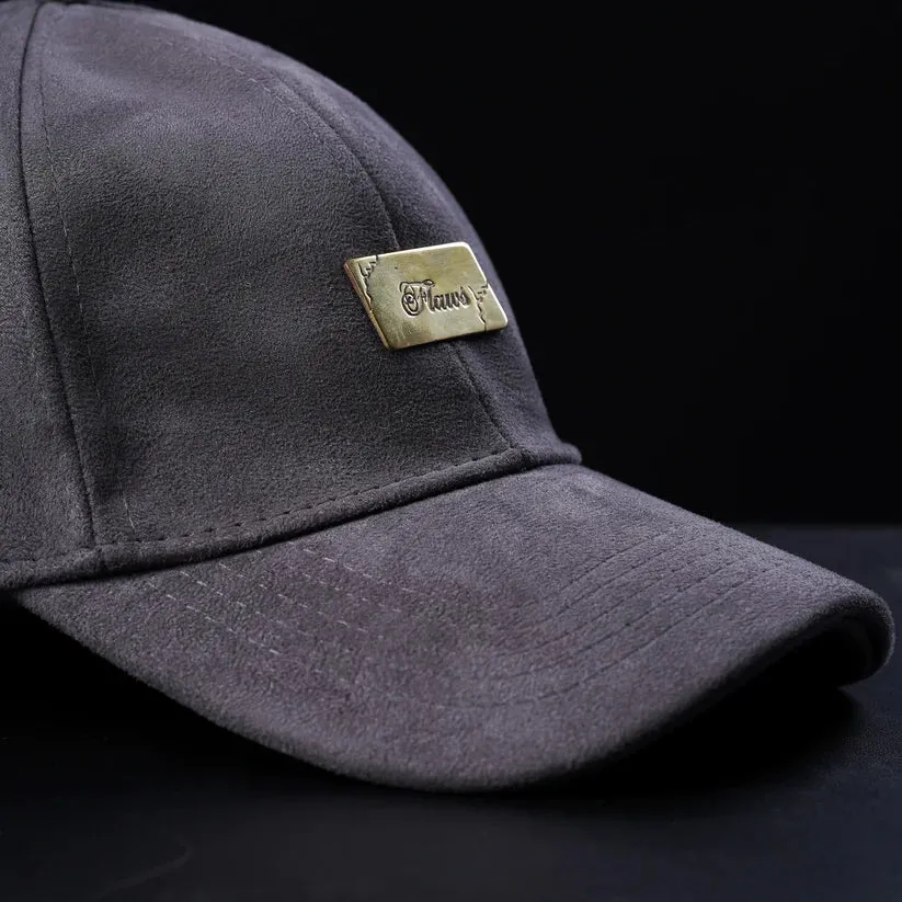 Steel Grey Suede Cap