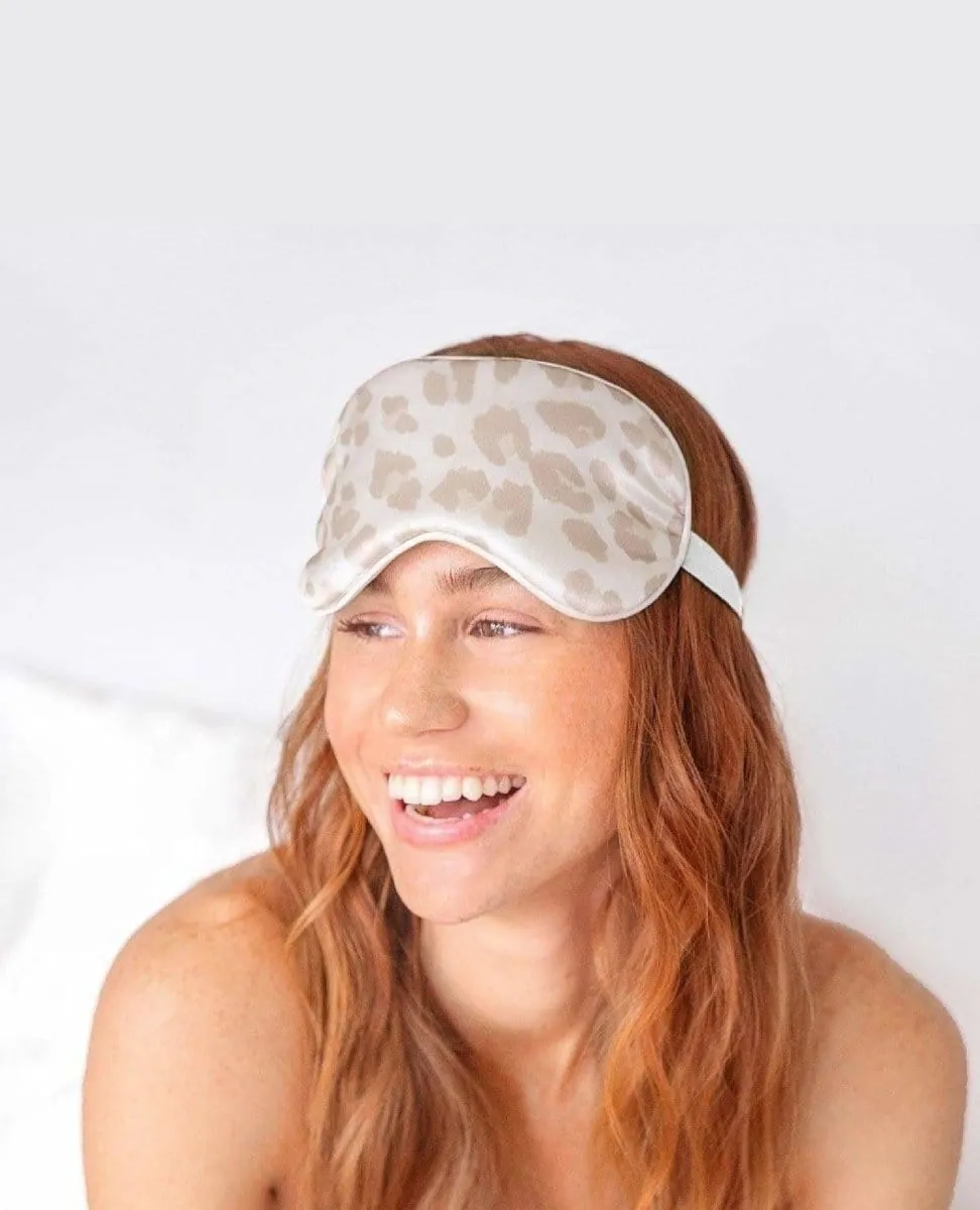 The Satin Sleep Eye Mask Leopard