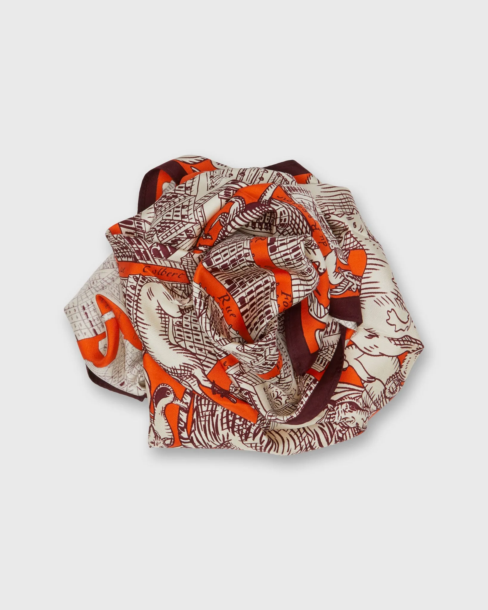 Turgot Square Scarf in Orange