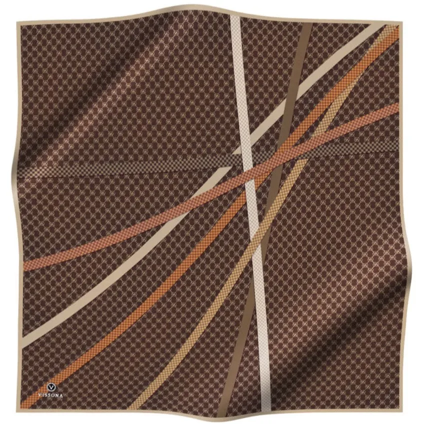 Vissona Criss-Cross Monogram Brown VS50346-1 90cm